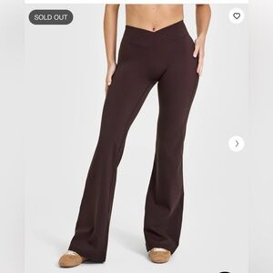 Oner Active Unified wrap flared pants plum brown